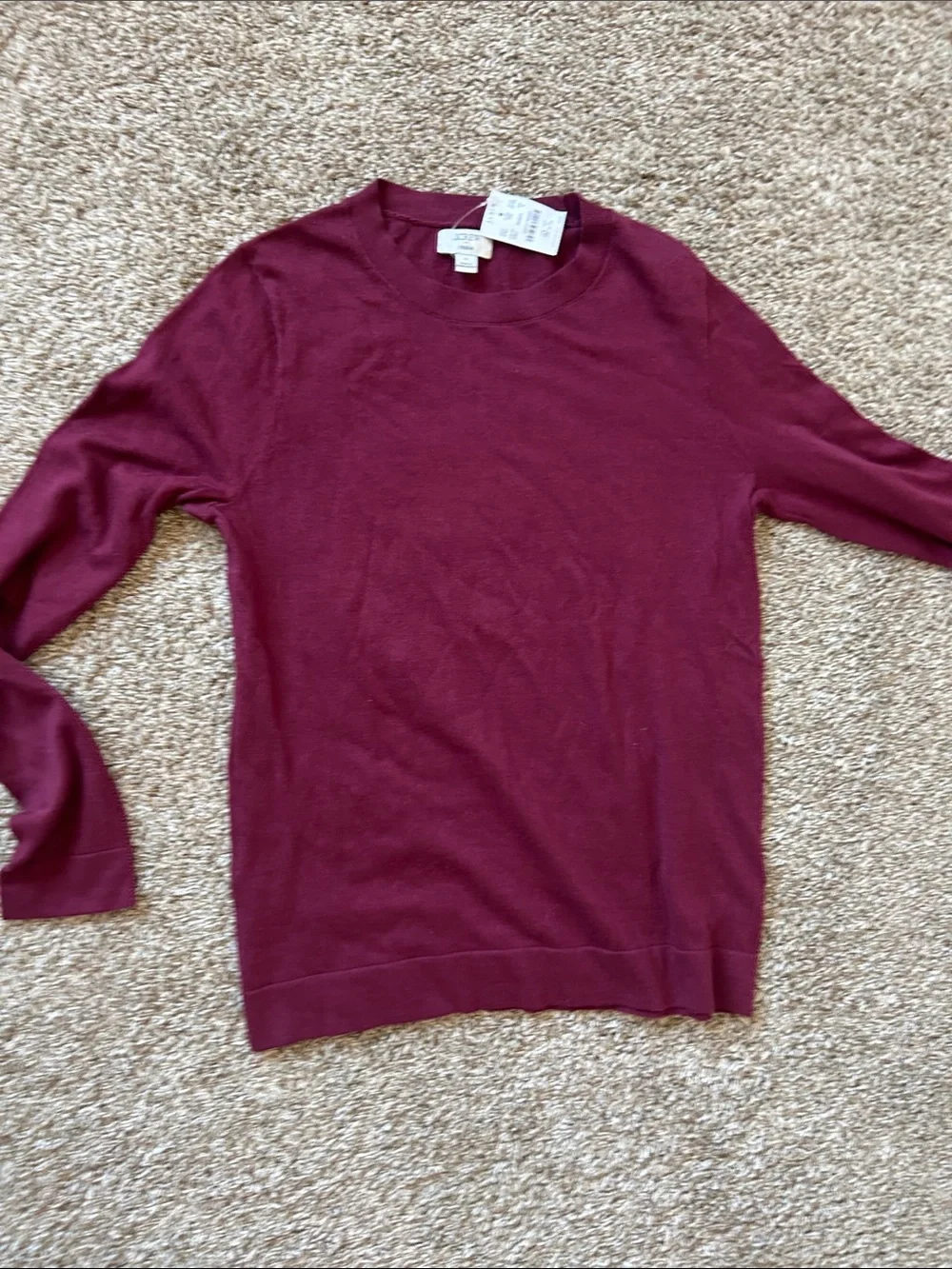 J. Crew Women's Crewneck Sweater in Burgundy